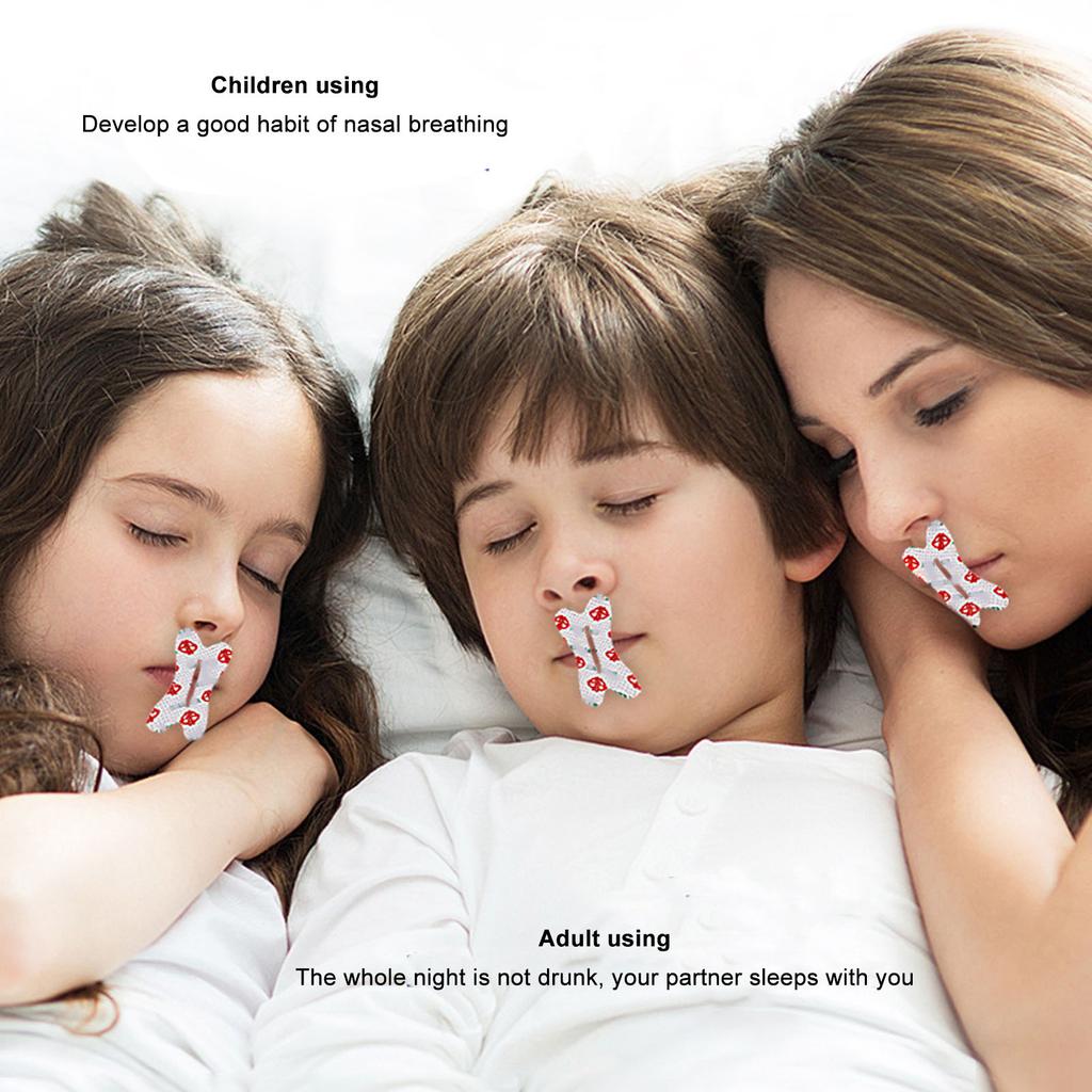 30PCS Mouth Tape for Sleeping Adorable Calming Sleep Nose Breathing Mouth Tape for Kids Adults