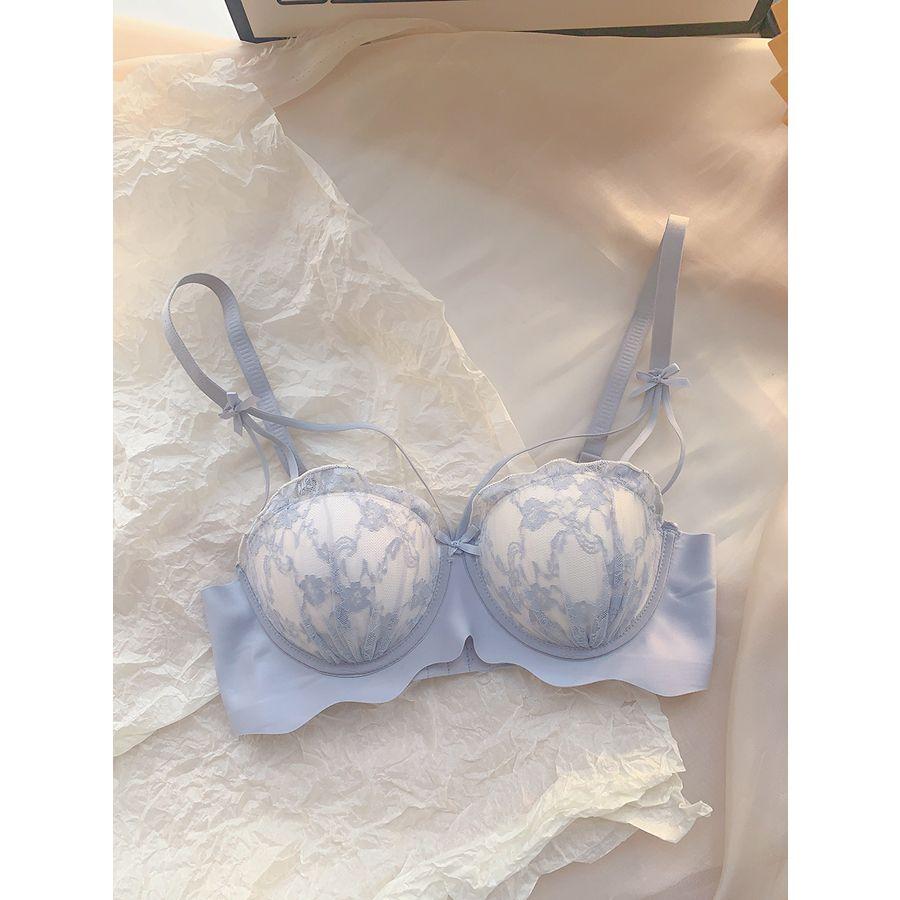 Girls Bras Push Up Underwear Wireless Lingerie Simple White Bras Lace Side Brassiere Sexy Women Bras Fashion Lady Bras Female Underwear