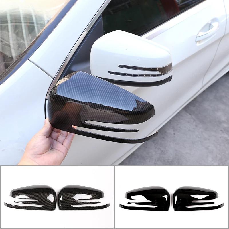 For Mercedes Benz A B C E S CLA GLA GLK CLS Class W176 W204 W117 X156 X204 Carbon Fiber Side Door Rearview Mirror Cap Cover Trim