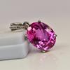 Pink Sapphire 22 Ct Natural Oval Pendant 925 Sterling Silver Necklace