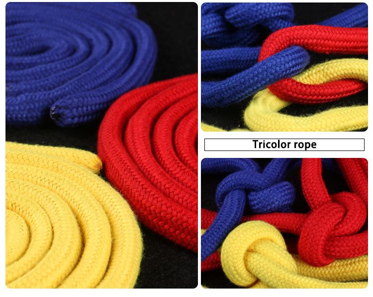 Nordischer Zaubertrick mit dreifarbigen Seilringen für Kinder – Bühnenzauberrequisite für Anfänger mit dreigliedrigem Seil