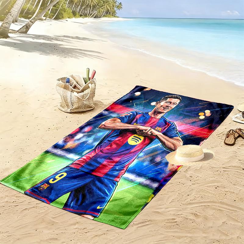 Bayern Munich Legend Lewandowski'S Legacy Beach Towel Portable For Travel Outdoor Camping Outdoor Pool Towel Quickdrying Swim Towel Swim