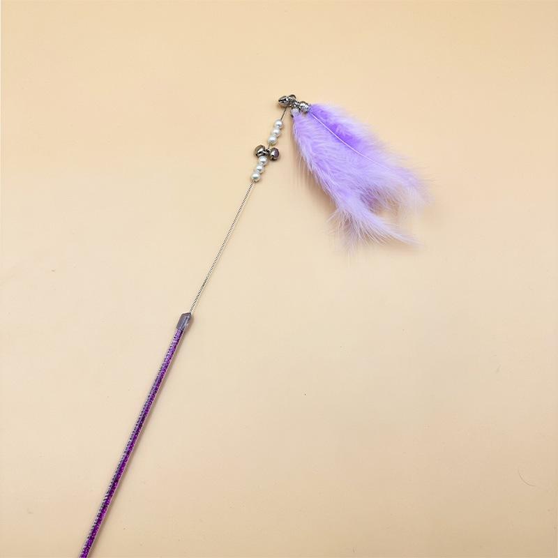 Cat Toy Fairy Cat Teaser Stick Bell Feather Long Pole Cat Toy Cat Self-pleasure Toy Pet Toy