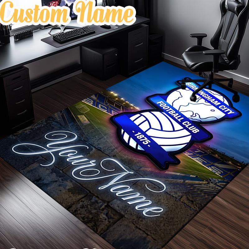 Custom Name Birmingham Football Club  Rug, Office Rug, Chair Rug, Carpet for Living Rooms, Doormat Game Rug Home Decor Christmas Gifts