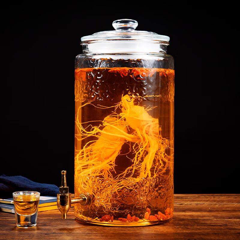 Flower Poem Glass Fermentation Jar with Faucet
