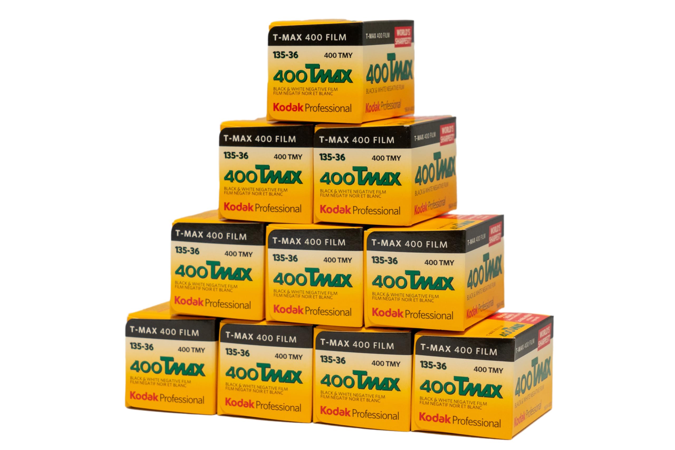 

Kodak T-MAX 400 Black and White Negative Film, 35mm, 36 Exposures, 10-Pack