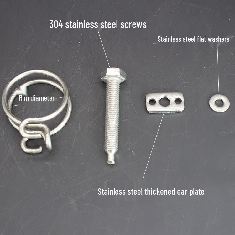 304 Stainless Steel Double Wire Hose Clamp for Oil and Water Pipes