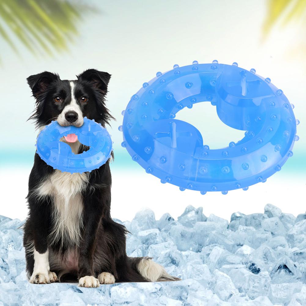 Pet Dog Summer Puzzle Cooling Toy Bite Chew TPR Filtering Food Funny Frozen Toys