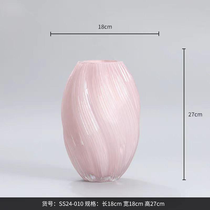 Vase en Verre Européen Minimaliste, Petite Pièce Maîtresse Créative de Luxe pour Table à Manger Salon, Support de Fleur Hydroponique