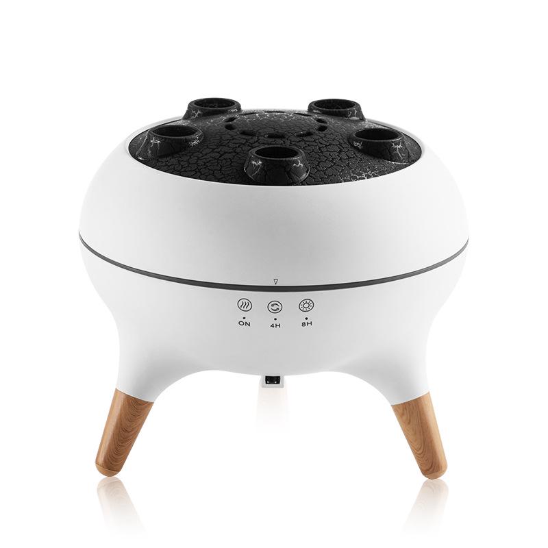 Tranquil Moon Aroma Diffuser: Jellyfish Salt Stone Clock & Volcano Humidifier