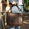 Genuine Leather Men's Crossbody Bag Minimalist High-End Large Capacity Horizontal Flap Design Daily Commuter Shoulder Bag