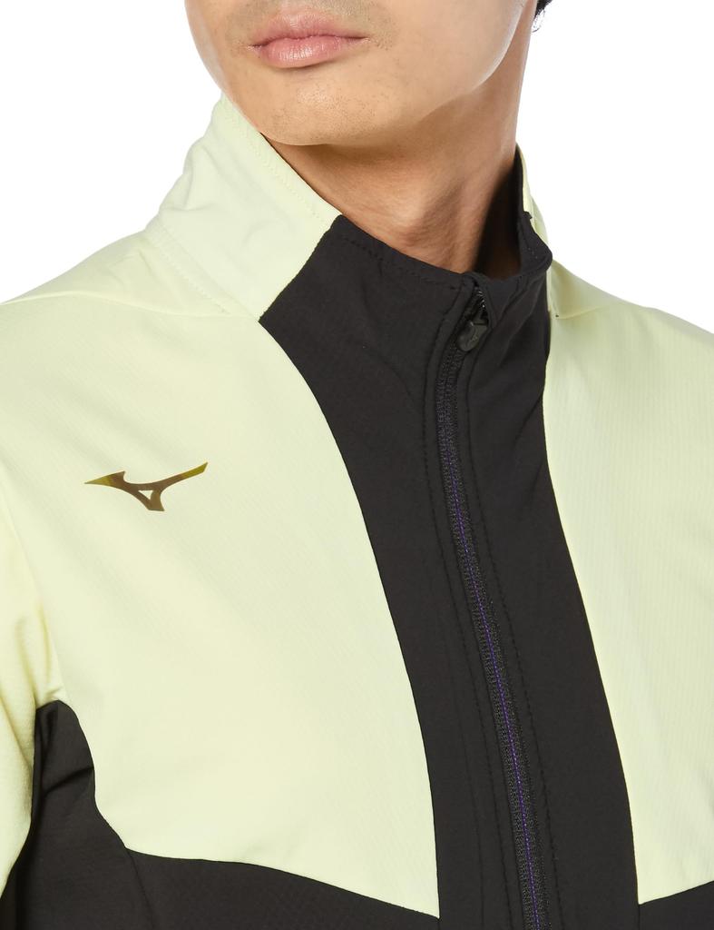 Mizuno Tech Shield Training Luminary Size L Jacket, Windproof, Stretch, Water-Repellent, 32MCA552, Men's, Green,