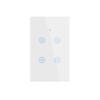 2025 New Design Products Tuya Smart Wifi Wall Switch Us Standard Glass Touch Panel Light Switch Support App Remote Control