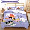 3pcs Custom Name The Powerpuff Girls Bedding Set Duvet Cover Closure Includes 1 Duvet Cover & 2 Pillowcases, Soft and Comfortable for All Seasons.
