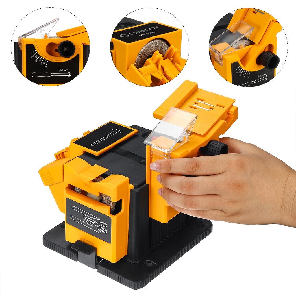 96W Mini Electric Sharpener Metal Grinder Knife Sharpener Drills Multifunctional Sharpening Machine Knives Scissors