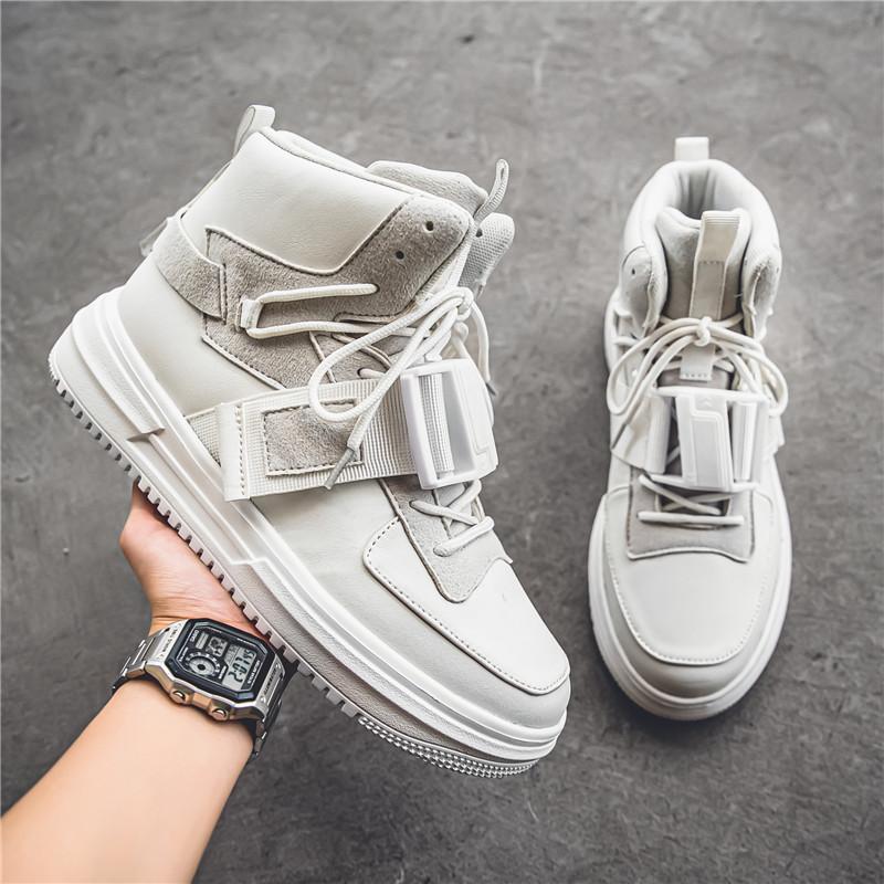 New Men's Classic Fashion High Top Thick Sole Skateboarding Shoes Comfortable Soft Sole Basketball  Sneakers