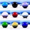 White Crystal Light Ball: Transparent Glass Ornament In Red, Yellow, and Purple