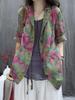 2026 New Style Women's Cotton-Linen Retro Printed Loose-Fit Casual Long Sleeve Suit