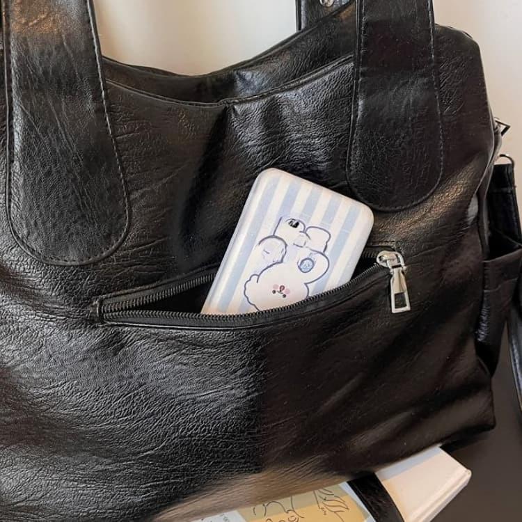 Retro old tote bag shoulder underarm bag