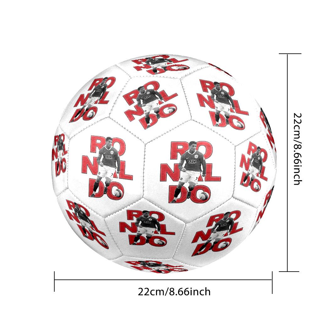 Pallone da Calcio Ronaldo Salto Dinamico Misura 5 Calcio Cucito a Macchina Allenamento Indoor/Outdoor e Partite Accessorio Calcio