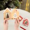 10/20Pcs Merry Christmas Greeting Cards House Design 3D Rotating Blessing Card for New Year Party Gift Decoration Supplies