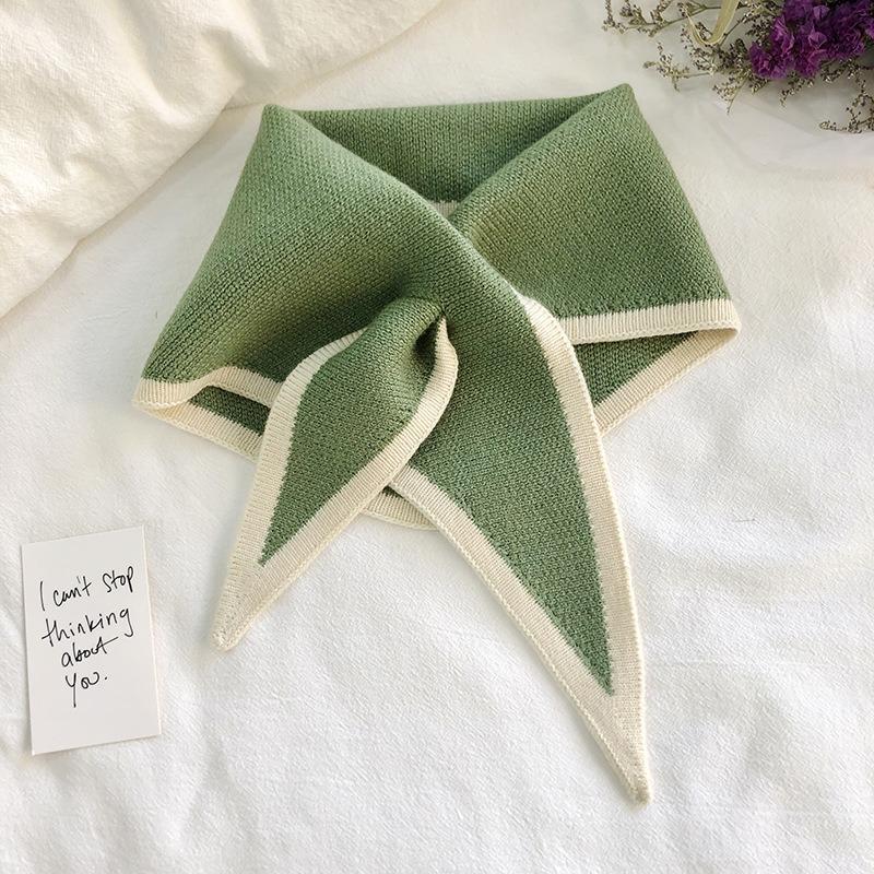 

Knit Scarf Girls Shirt False Collar for Sweater Dress Shirt Detachable Collar Women Autumn Warm Fake Collars Small Shawl XWJ113 75x28cm