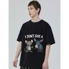 T-Shirt Schwarz I Don't Give A Mouse and Donkey Cartoon-Druck Freizeitkleidung für Männer und Frauen Streetwear Mode Sommer-Outfit