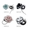 Elegant Pendant Necklace Stylish Rope Necklace Fabric Material Fashionable Floral Neckpiece Perfect for Everyday Wear