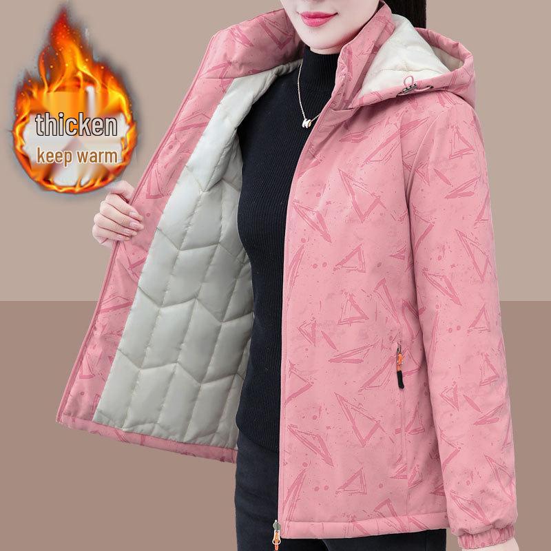 

2024 Women s Winter Hooded Warm Cotton Jacket for Middle-Aged and Elderly M