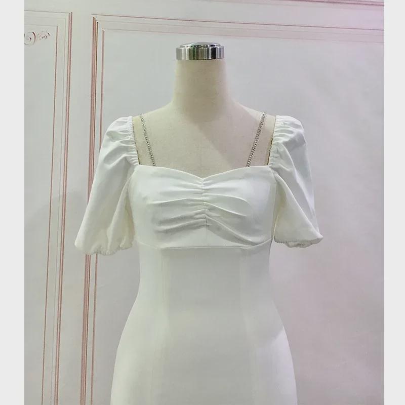 2021 Spring/Summer Petite Off-the-Shoulder Hepburn Style Camisole Dress