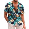 Summer Essential! Tropical Leaf Print Short-sleeve Shirt