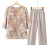 Mother's Day Breathable Thin Two-Piece Set: Mid-Sleeve Top for Spring & Summer - Grandma's New Style