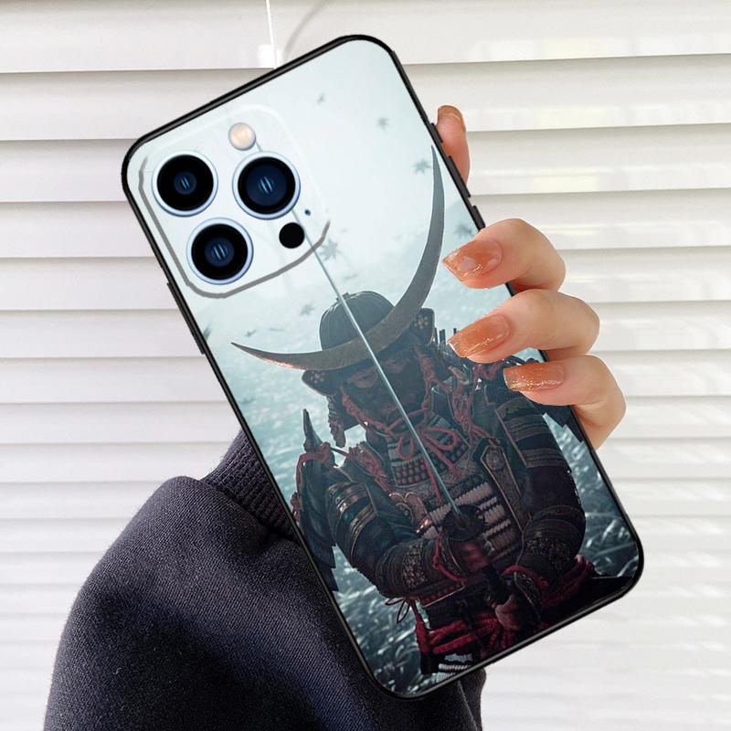 Anime Japanese Samurai Phone Case For iPhone 17 16 15 13 11 12 14 Pro Max mini 15 16 Plus 16e 17 Air Cover Fundas
