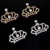 Engood 50Pcs Alloy Rhinestone Crown Buttons Sewing Trim Embellishments Craft Buckle Wedding Decoration DIY Hair Accessories ZJ76