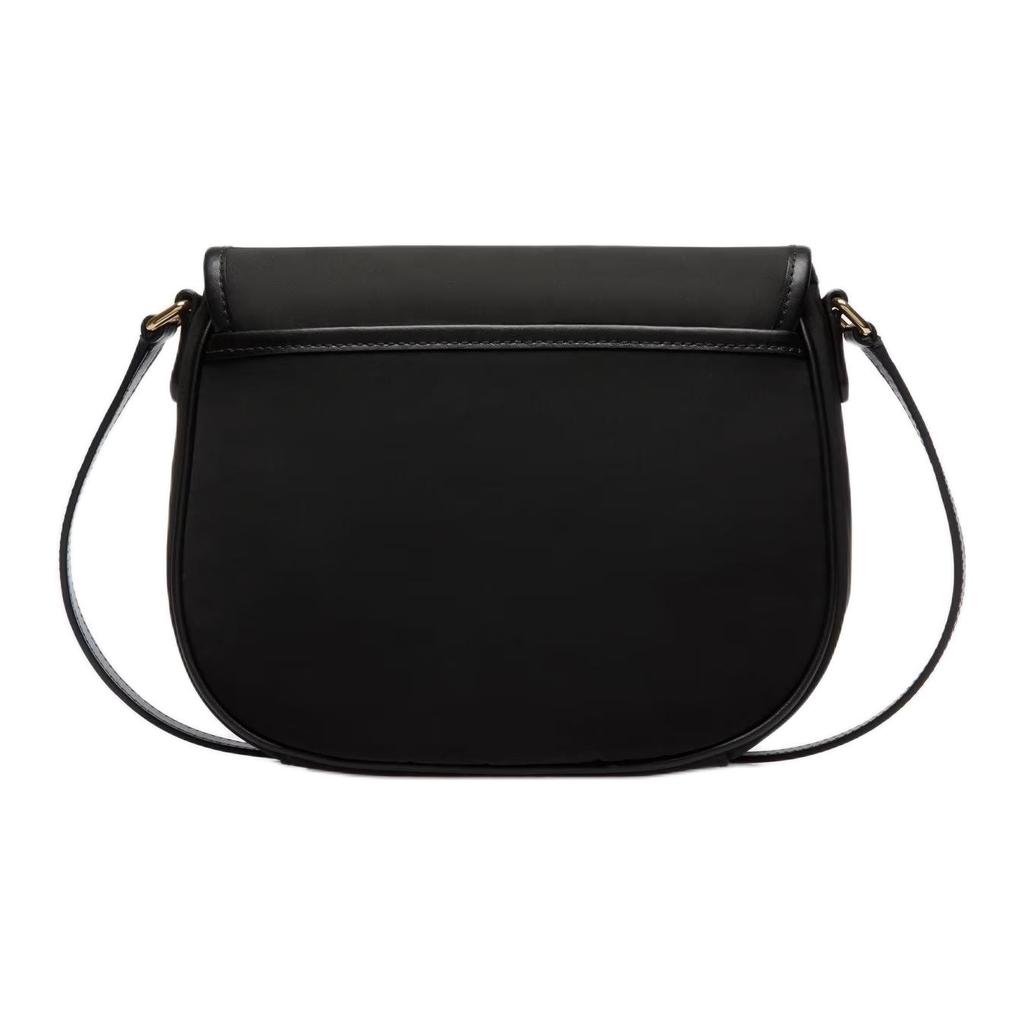 Bally B-Light Rectangular Metal Buckle Nylon Crossbody Bag Small Women bags Black 6311484