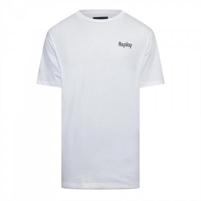 Replay Mens Logo Cotton Regular T-Shirt