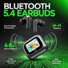 Wireless Bluetooth Headset 5.4 Touch Screen Noise Reduction for Commuting & Workouts