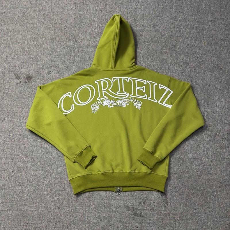 Vintage Hip Hop Zip-Up Hoodie Sweatshirt Set Teens Loose Fit Long Sleeve Casual Streetwear