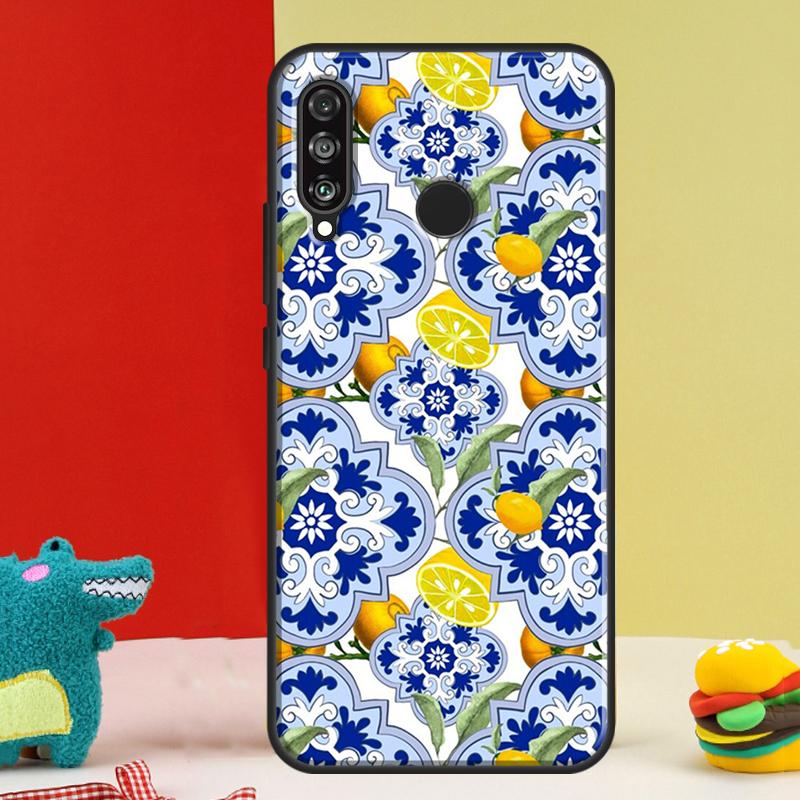 Mediterranean Lemon For Huawei P30 Pro P60 P50 P20 P40 P Smart Nova 9 5T Honor Magic 5 Lite X8 X9 a 50 70 Case