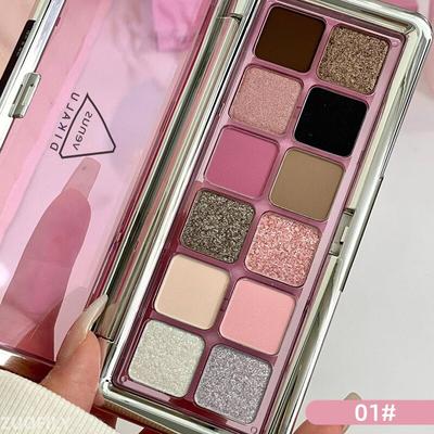 12 Color Glitter Eyeshadow Palette Shiny Eye Makeup Long Lasting Eye Shadow Palette Cosmetics XYZ