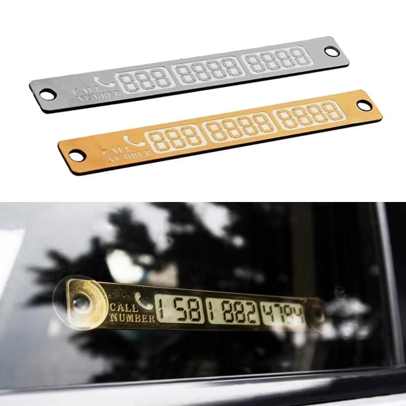 Car Temporary Parking Card Telephone Number Sticker Phone Number Card Plate Suckers Auto Front Parking Assist Universal Styling
