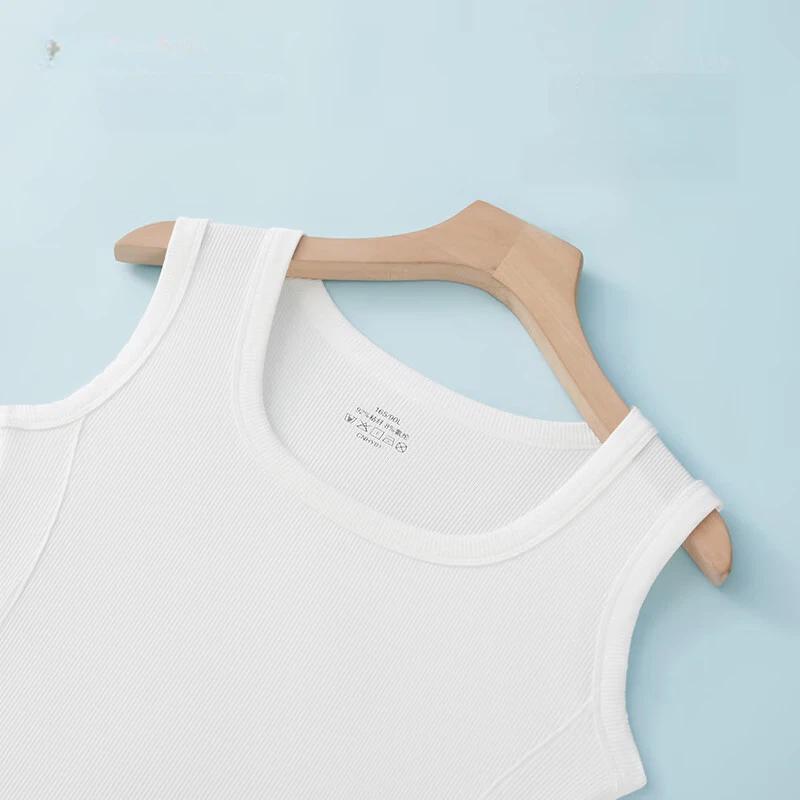 Yiershuang Women's Summer Thin Ribbed Slim Fit Tank Top