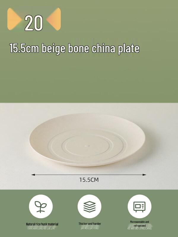 ZISIZ Disposable Wheat Straw Plates