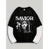 Men's Y2k Goth Shirt Graphic Oversized Long Sleeve Crewneck Tee Streetwear Tops Spring Fit