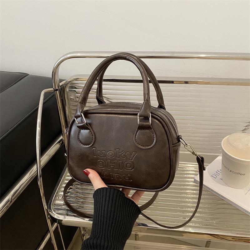 

Корейская версия новой нишевой дизайнерской сумки Maillard, женская модная универсальная повседневная текстурная сумка-мессенджер для работы темно-коричневого