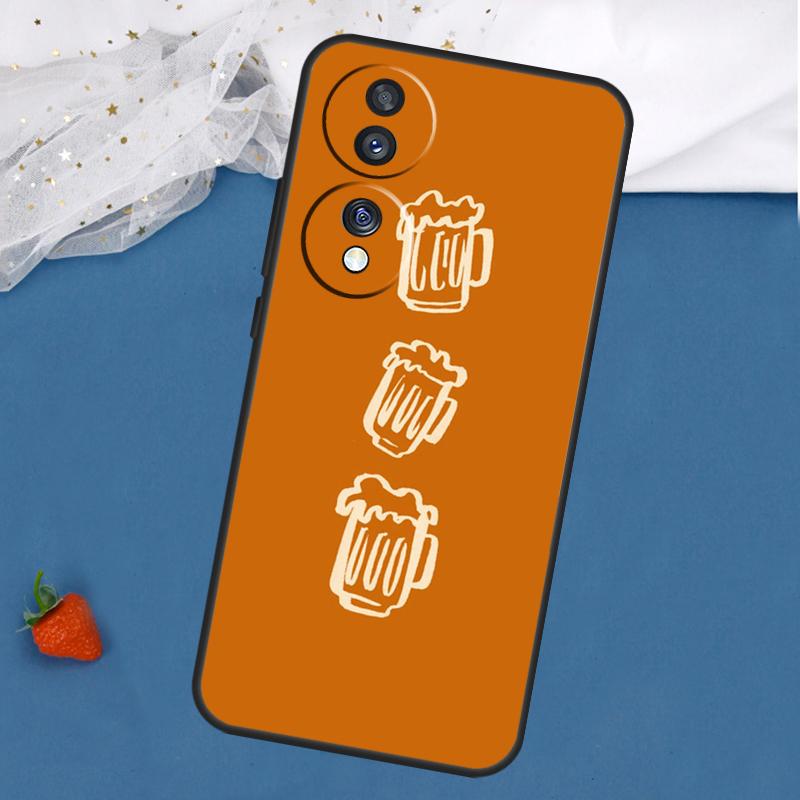 Pretzel Beer Pattern Case For Honor Magic 8 7 5 6 Lite 400 200 Pro 50 70 90 X8c X8b X9a X9b X9c X9d Win RT Cover