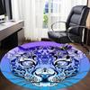 1pc Tiger Skull Office Round Area Rug, Indoor Mat Suitable For Office, Under Office Chairs Bedroom Living Room Home Decor, Room Deco