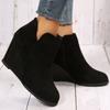 Fashion Boots for Women Pointed Toe Autumn Winter New Women's Shoes Casual Retro Wedge High Heels Ankle Boots Suede Solid Chelsea Botas