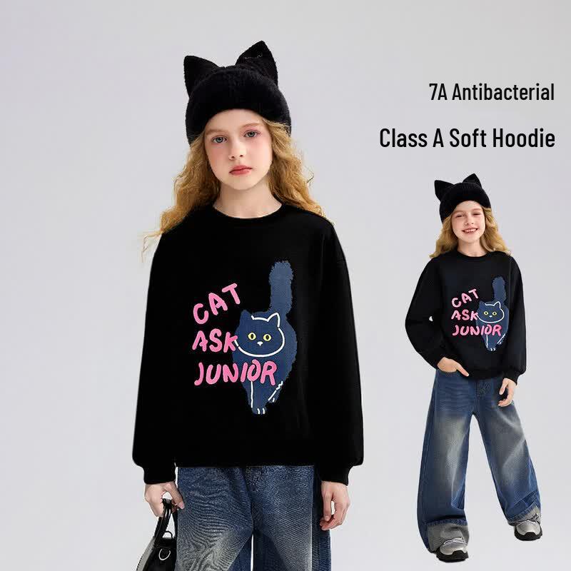 ASK JUNIOR Kids  7A Antibacterial Printed Pullover Hoodie 130