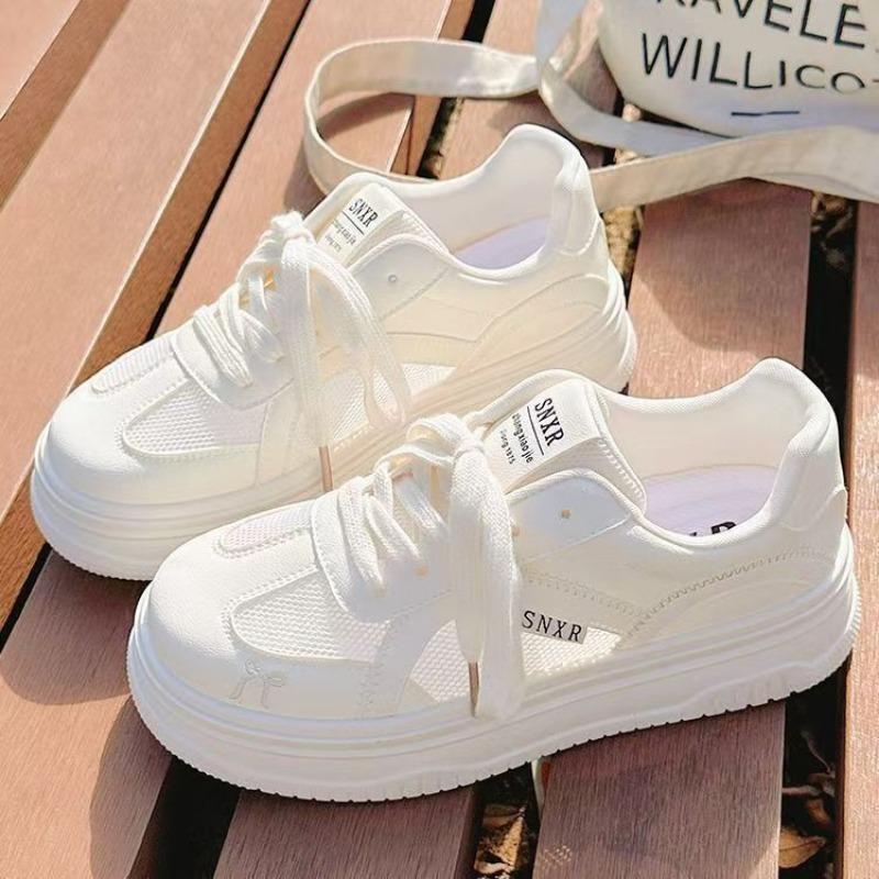 Ballet Style Puff Little White Shoes Women's Summer New Mesh Thin Lightweight with Skirt Bread Shoes